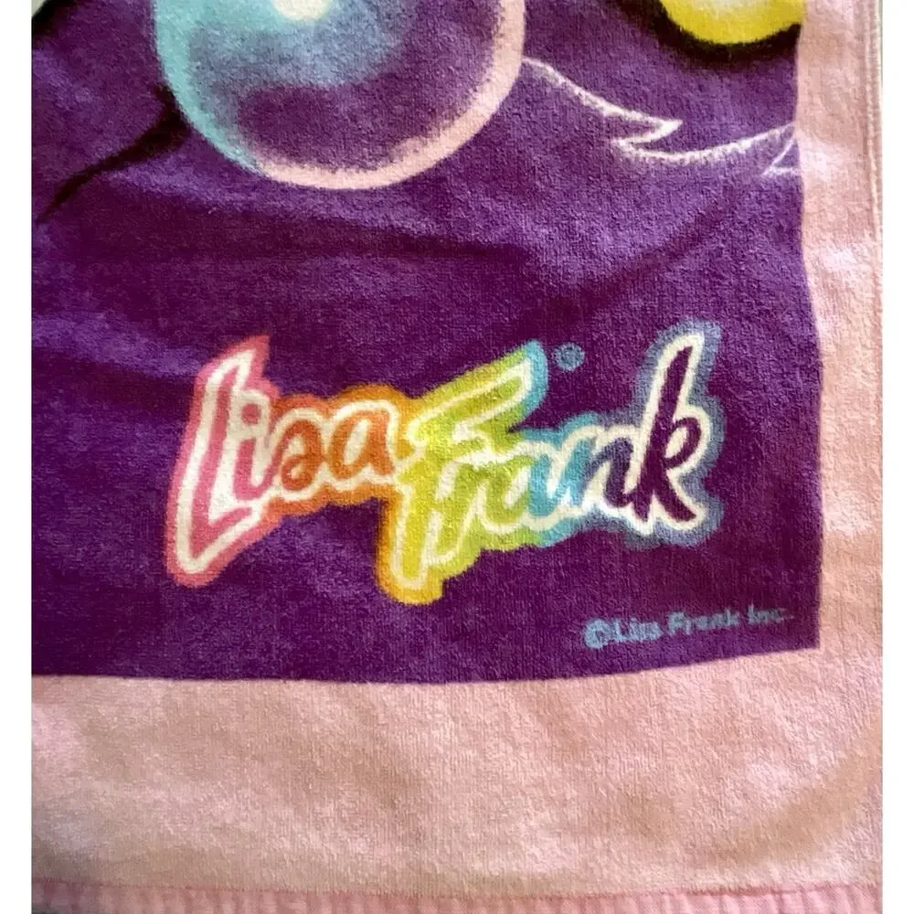 Vintage 1990’s Lisa Frank Kitty Cat With Bubbles Beach Towel - 57”L x 29”W